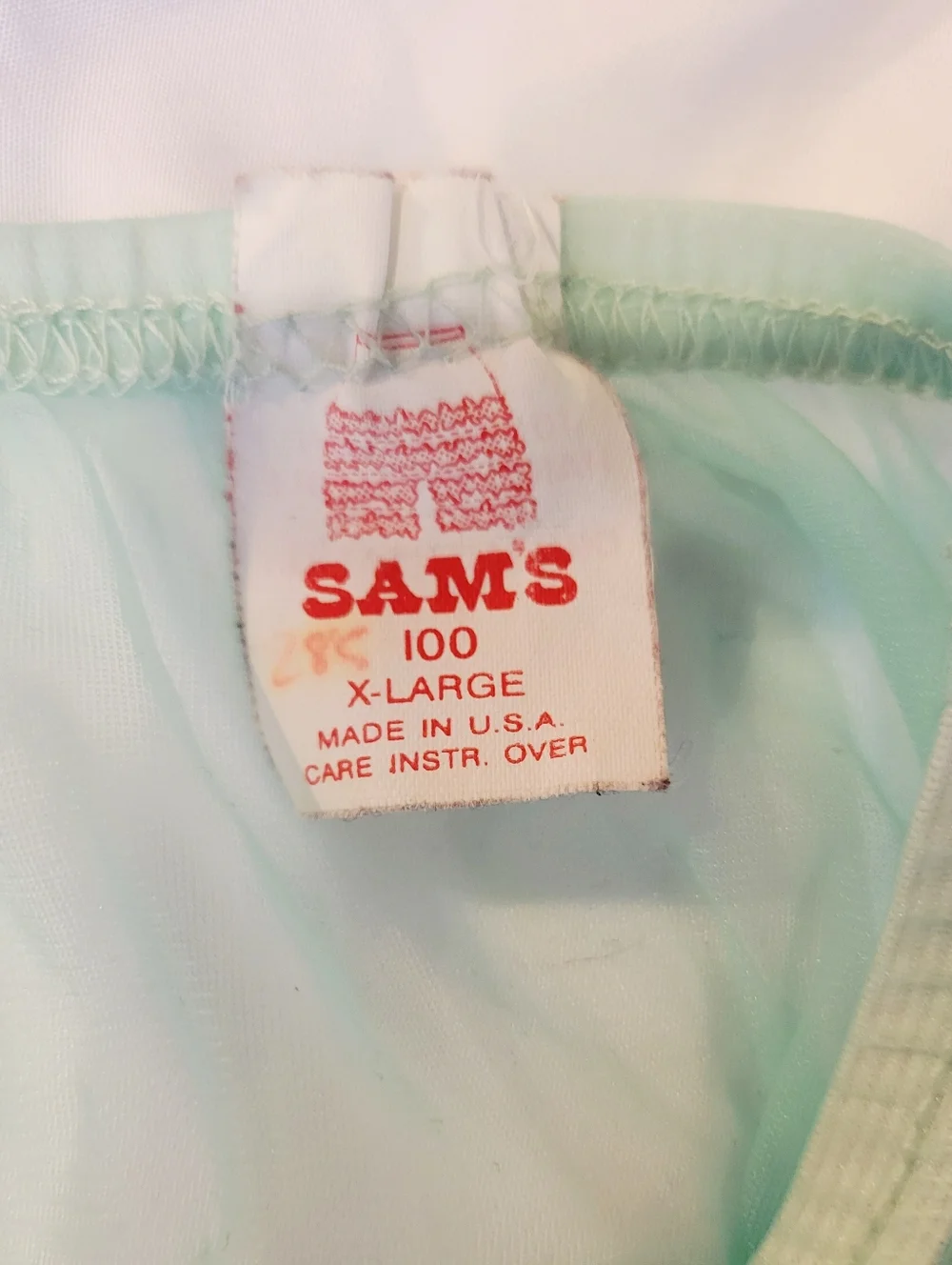 SAM'S Light Mint Sheer Ruffle Petticoat Panties  - X-Large - Picture 4 of 5